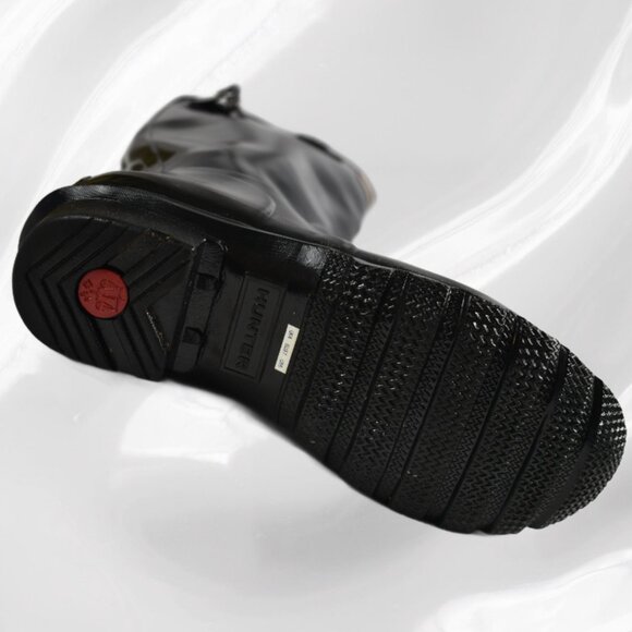 Hunter Tall High Gloss Black All Weather Rain Boot Size 6 - Picture 11 of 11